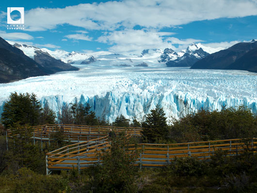 ペリト・モレノ氷河の展望台