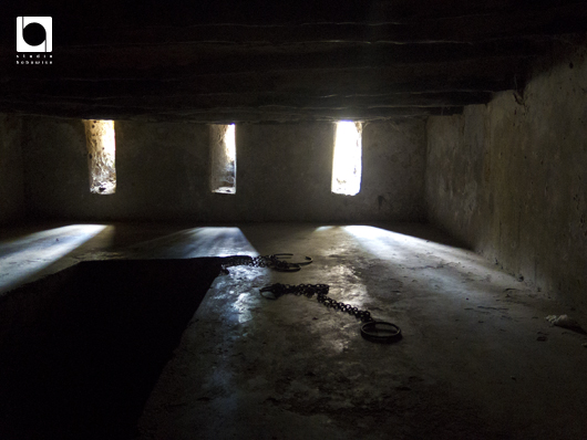 奴隷が収容されていた地下室